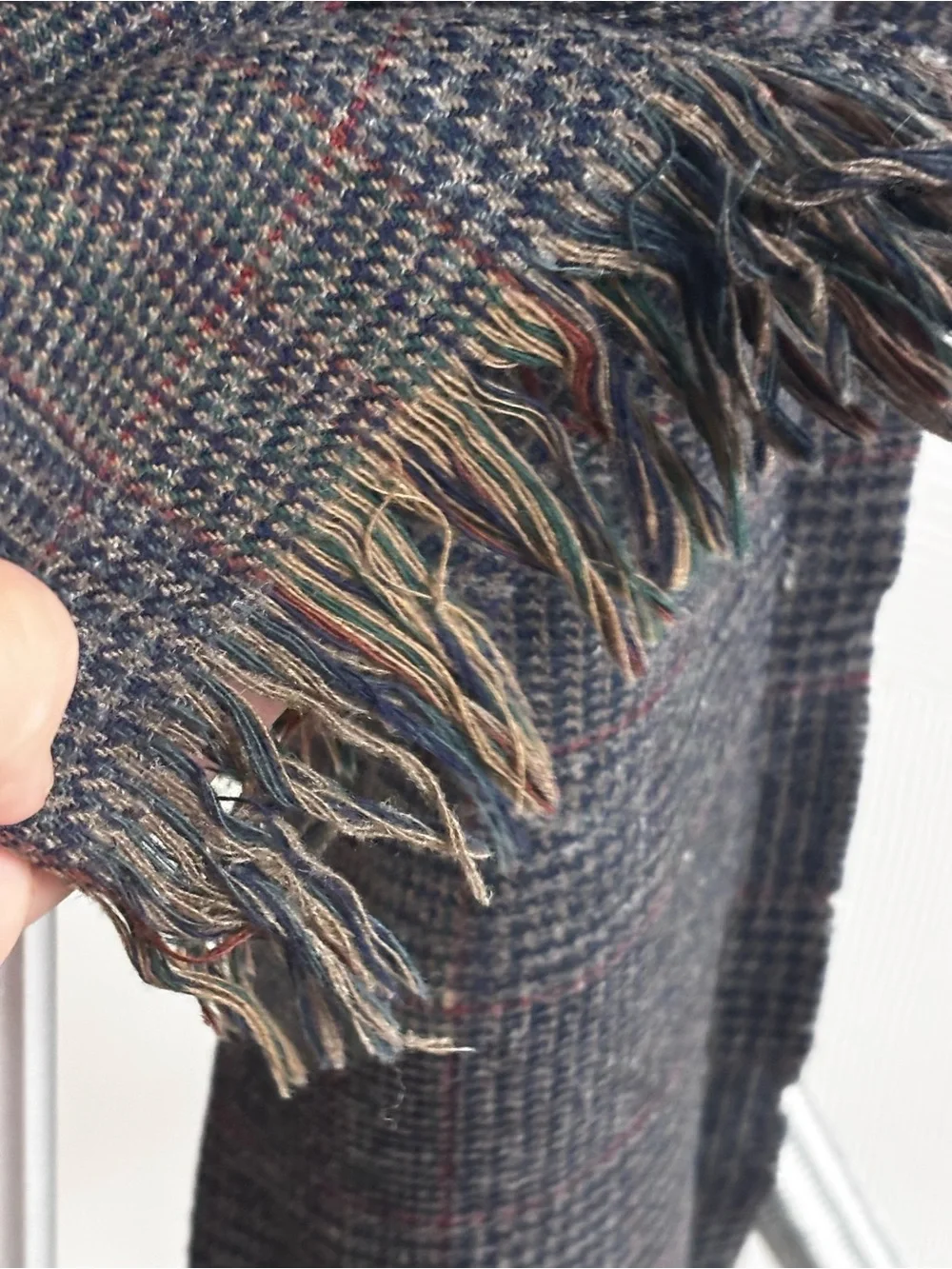 Pendleton 100% Virgin Wool Plaid Scarf Made in USA Fringe